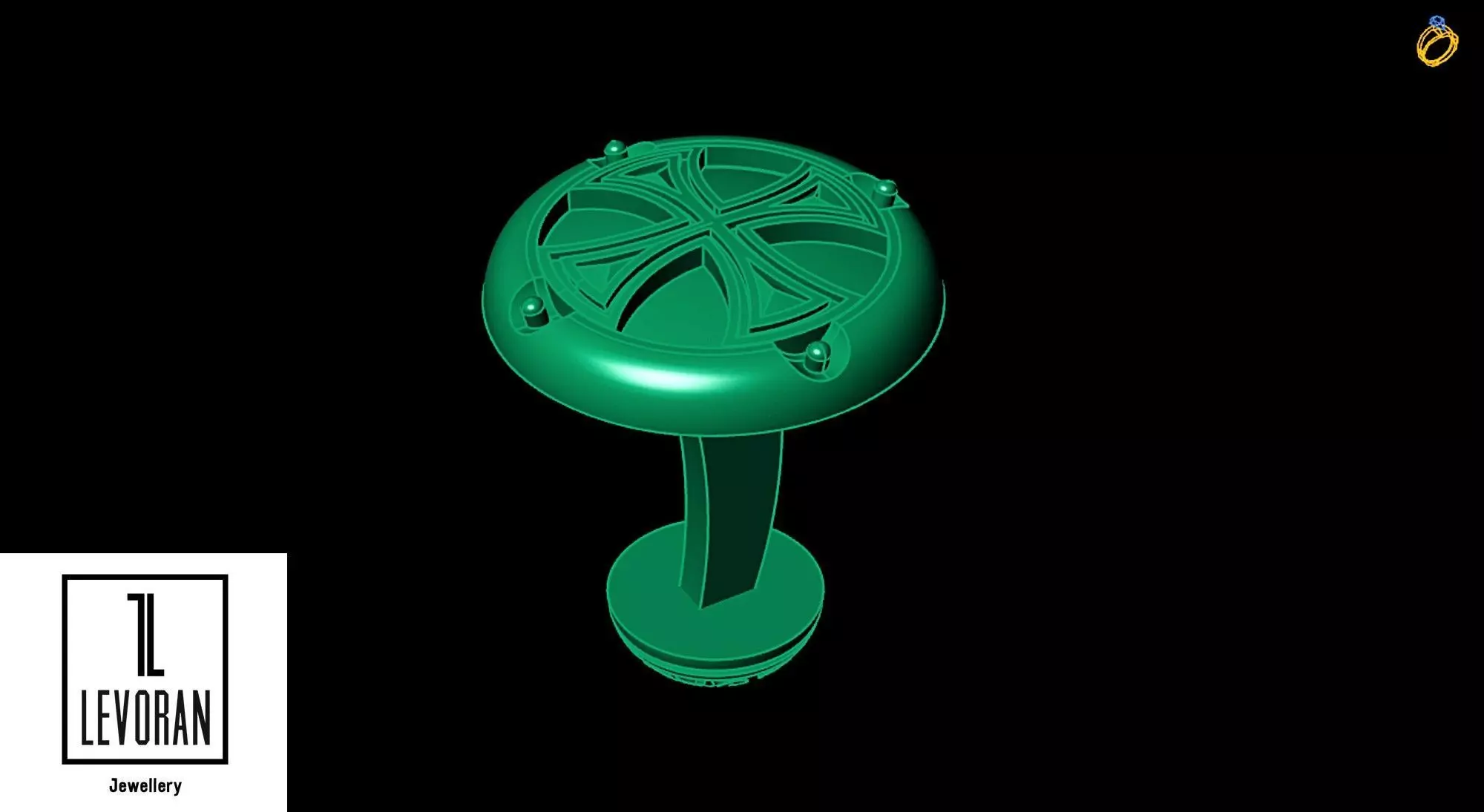 Cross cufflink stl file 3D print model