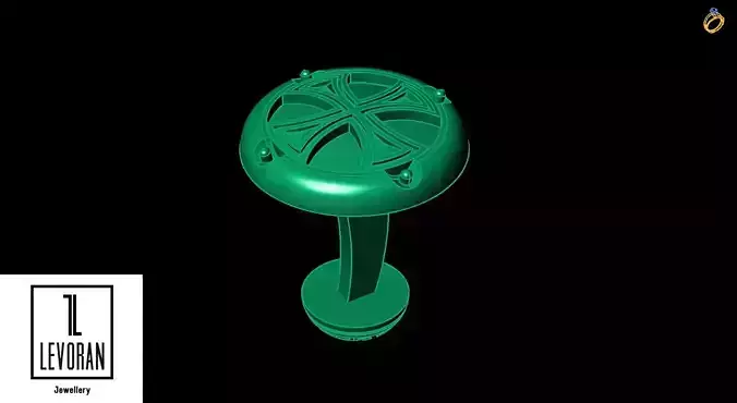 Cross cufflink stl file 3D print model