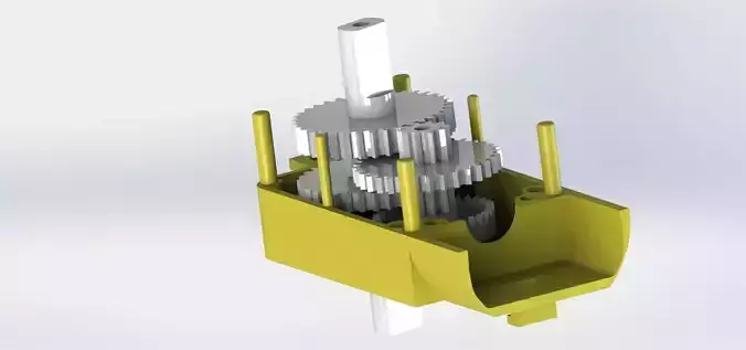 Fully functional DC motor 3D print model