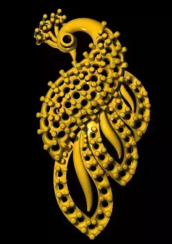 Sidepiece golden peacock