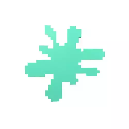 Voxel Splash Symbol v1 009 Low-poly 3D model