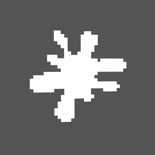 Voxel Splash Symbol v1 010 Low-poly 3D model