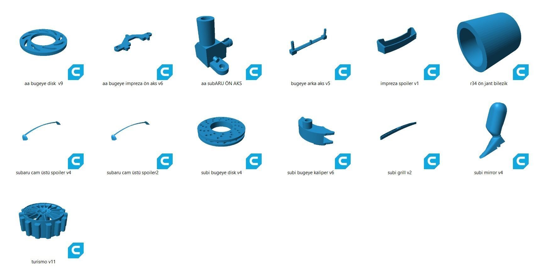 Autoart Subaru Bugeye Restoration Pack 3D print model_4