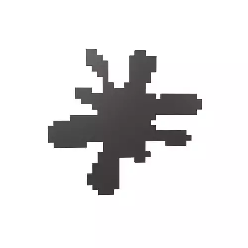 Voxel Splash Symbol v1 011 Low-poly 3D model