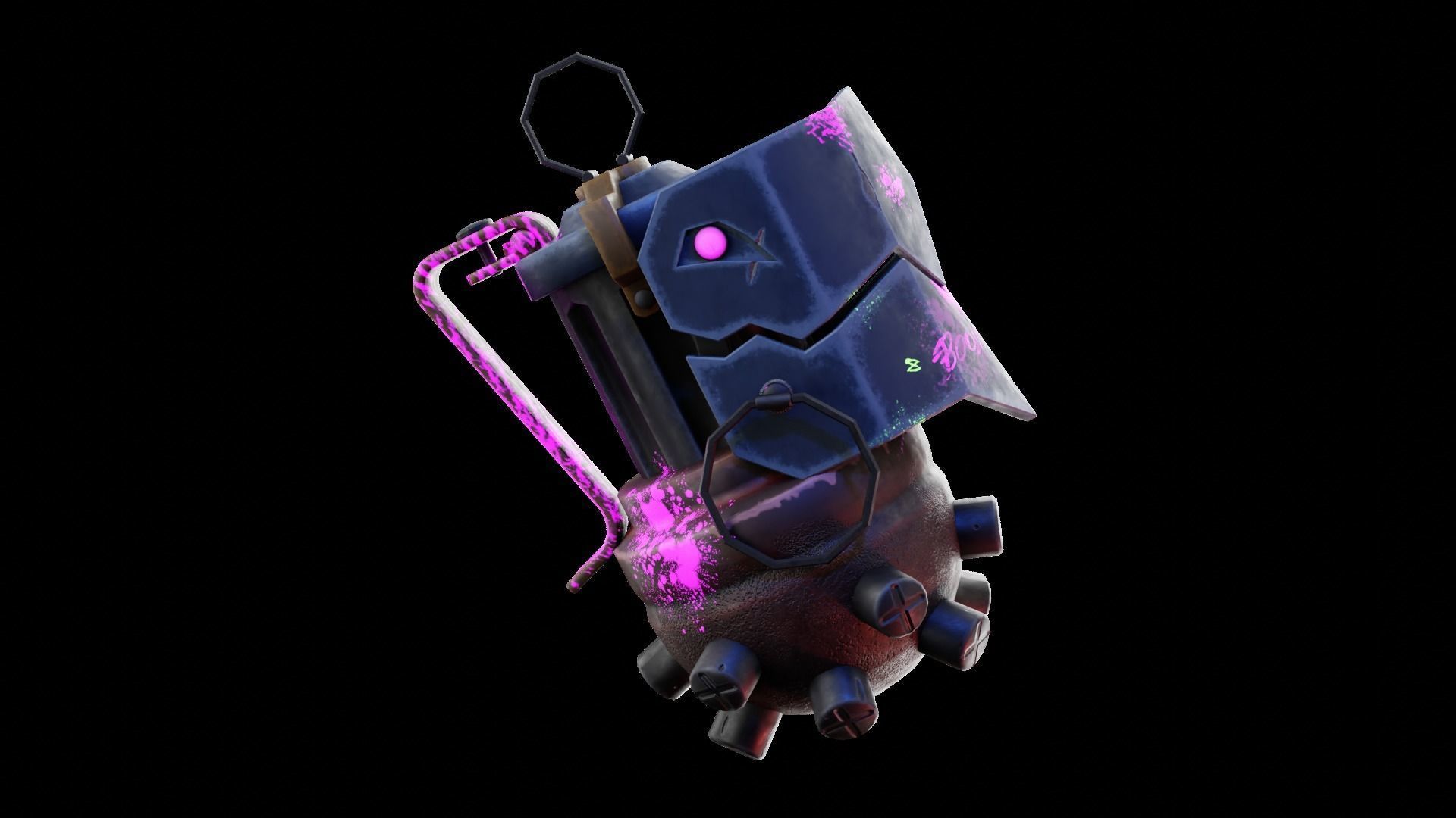 Jinx Grenade Low-poly 3D model_3