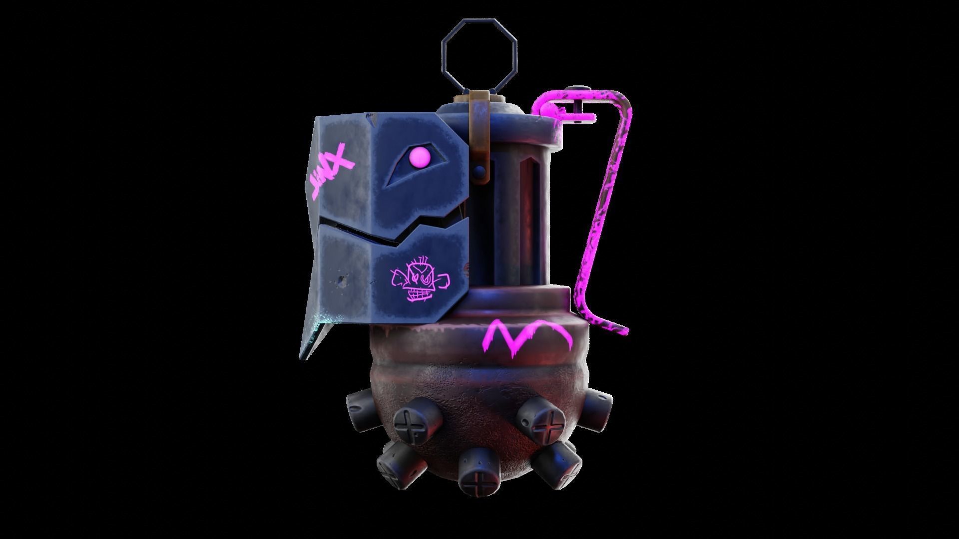Jinx Grenade Low-poly 3D model_6