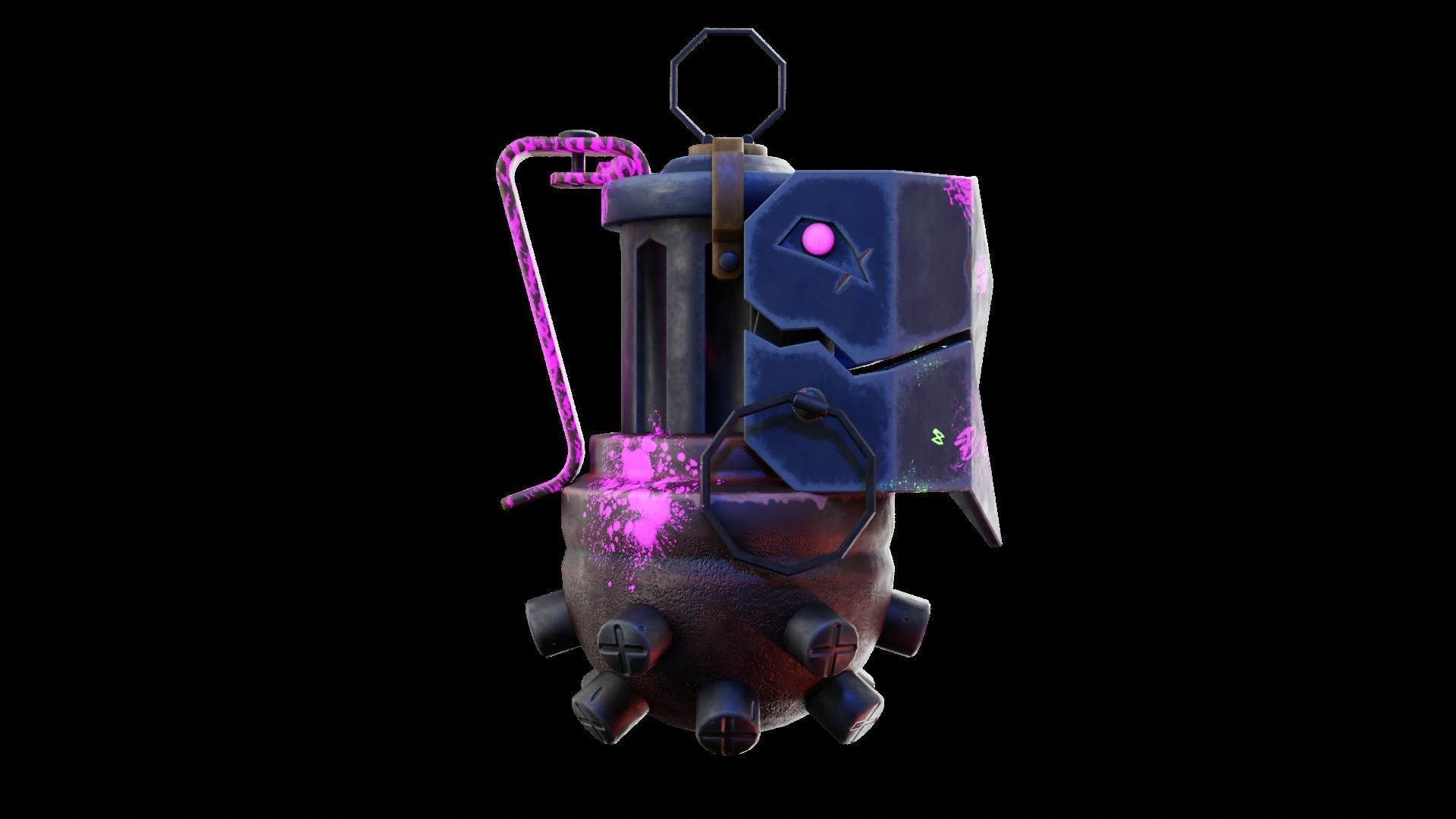Jinx Grenade Low-poly 3D model_8