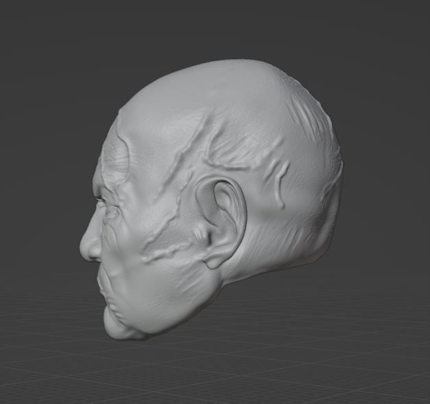 Bounty Hunter Head Sculpt 6 inch 1 12th Scale 3D print model_3