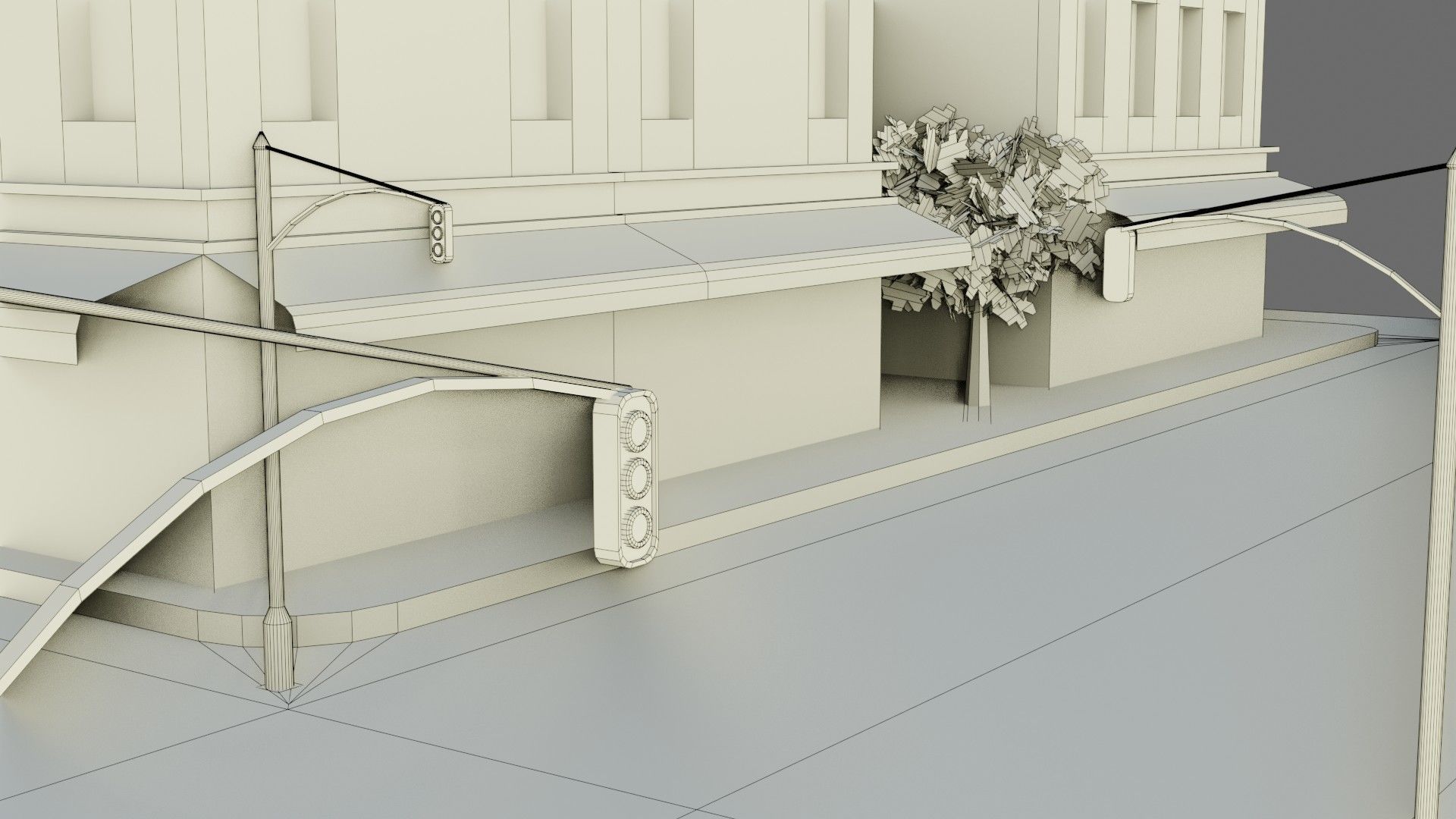 Modular City Block- Low Poly - Game Ready - PBR Low-poly 3D model_19