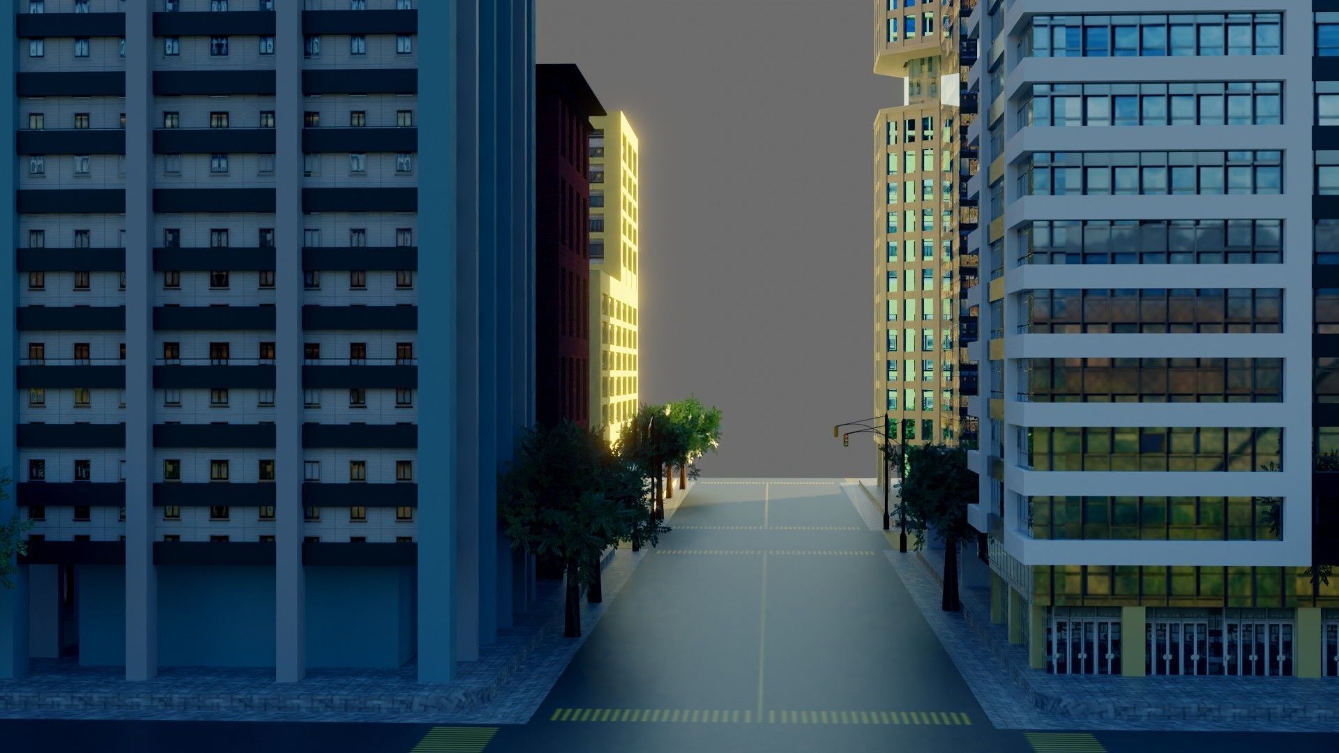 Modular City Block- Low Poly - Game Ready - PBR Low-poly 3D model_6