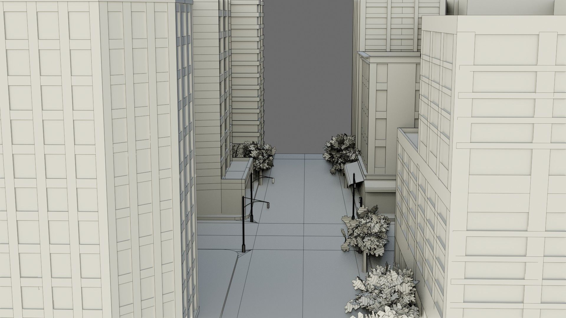 Modular City Block- Low Poly - Game Ready - PBR Low-poly 3D model_17