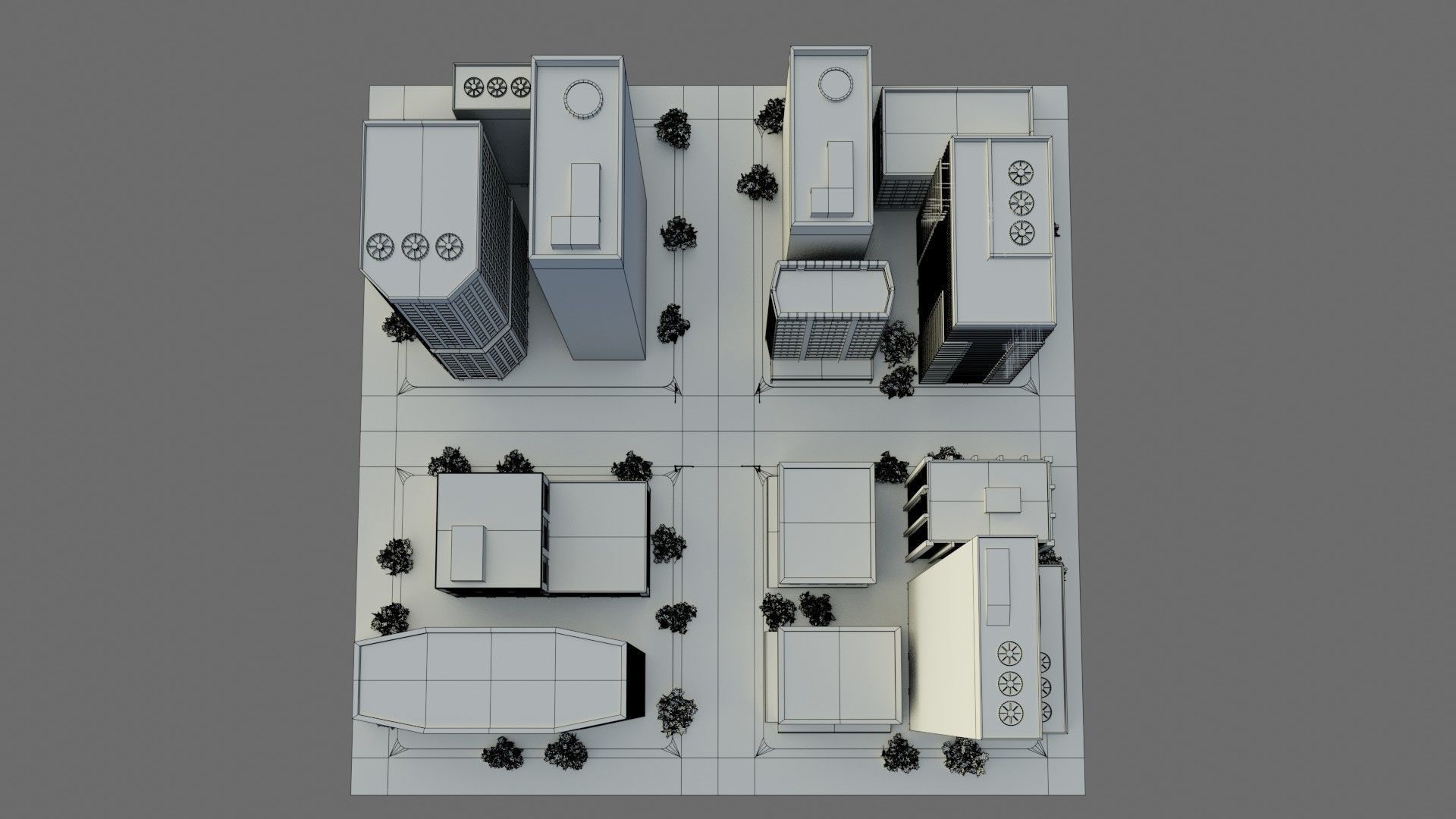 Modular City Block- Low Poly - Game Ready - PBR Low-poly 3D model_20