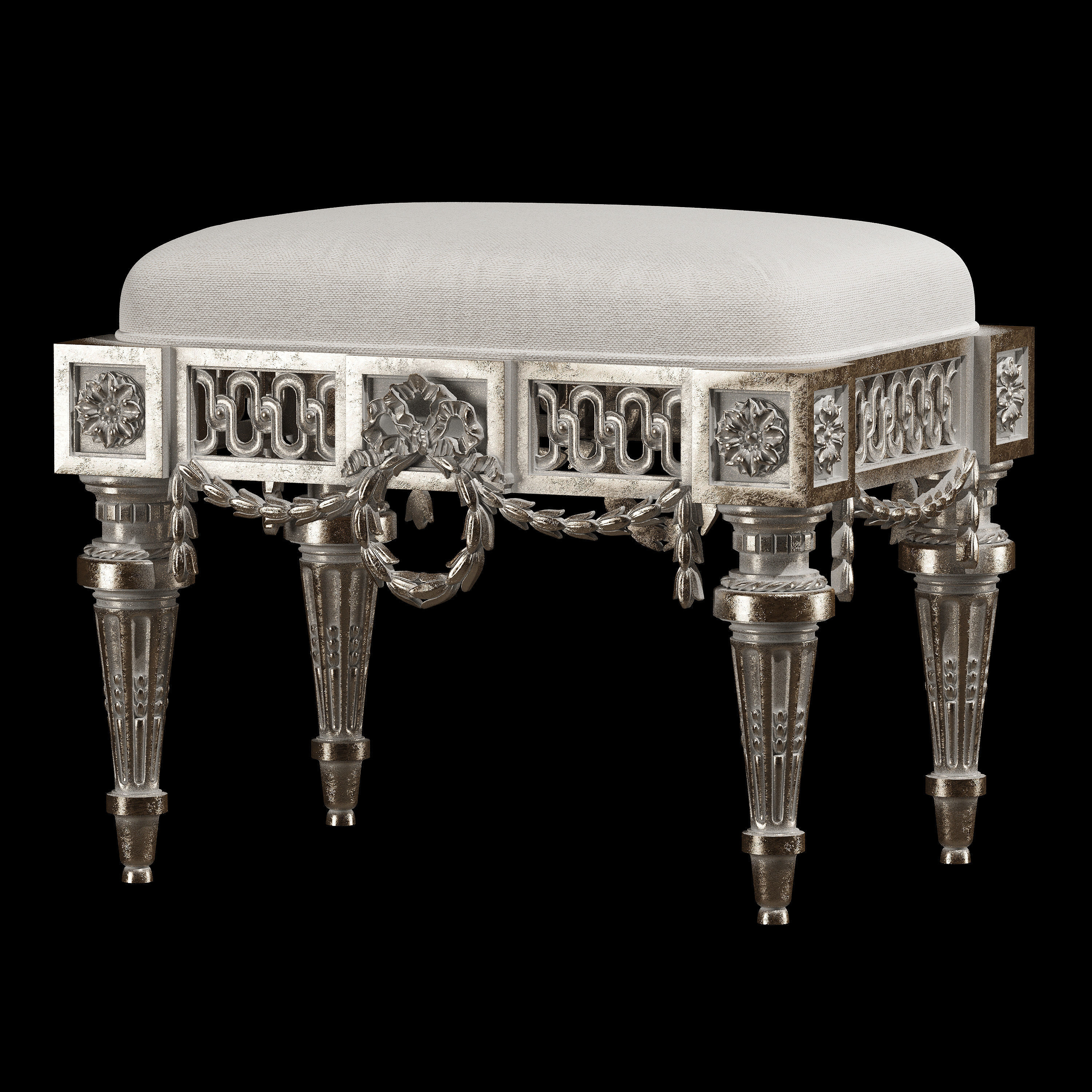 kosovart rococo puff 3D model_2