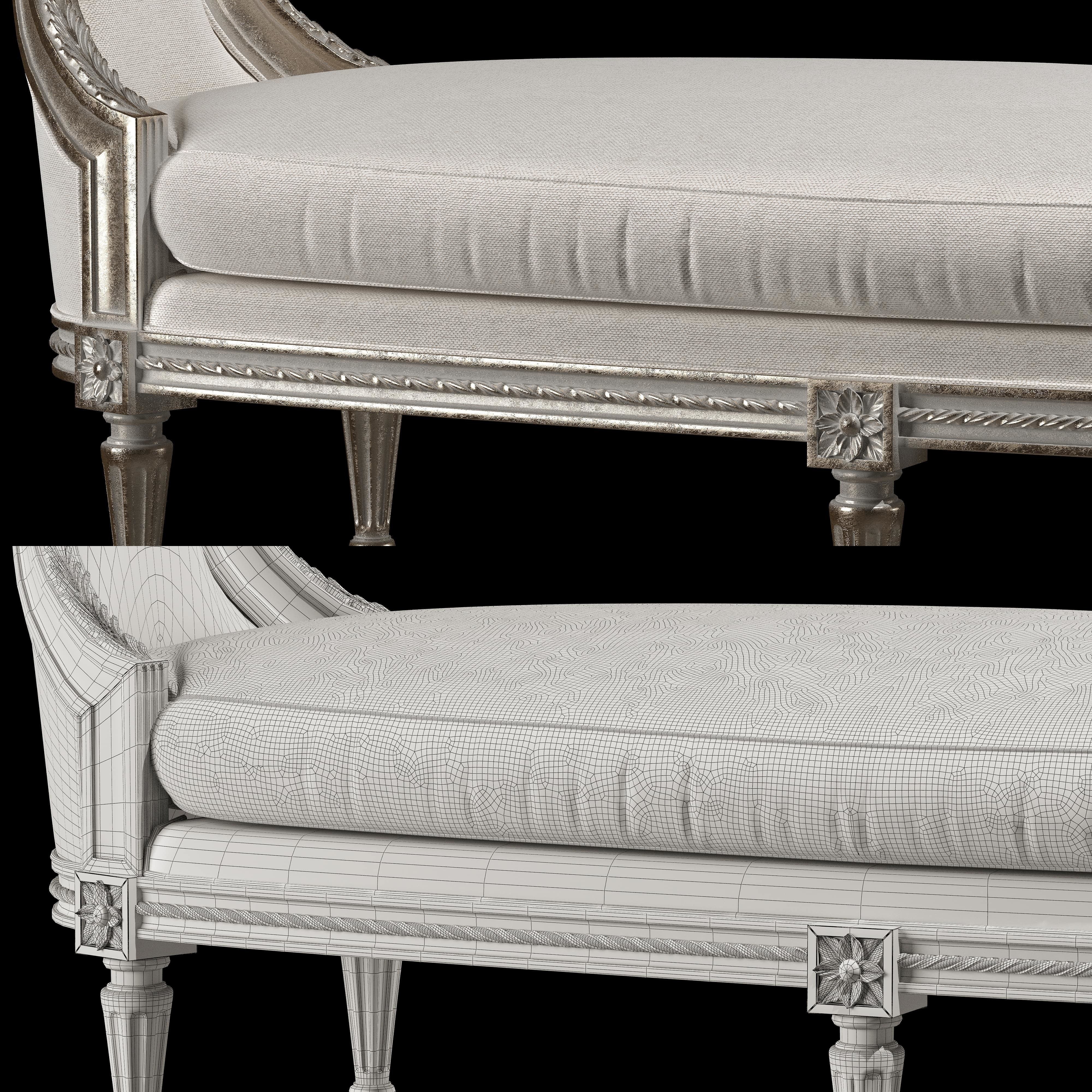 kosovart soft bench 3D model_1