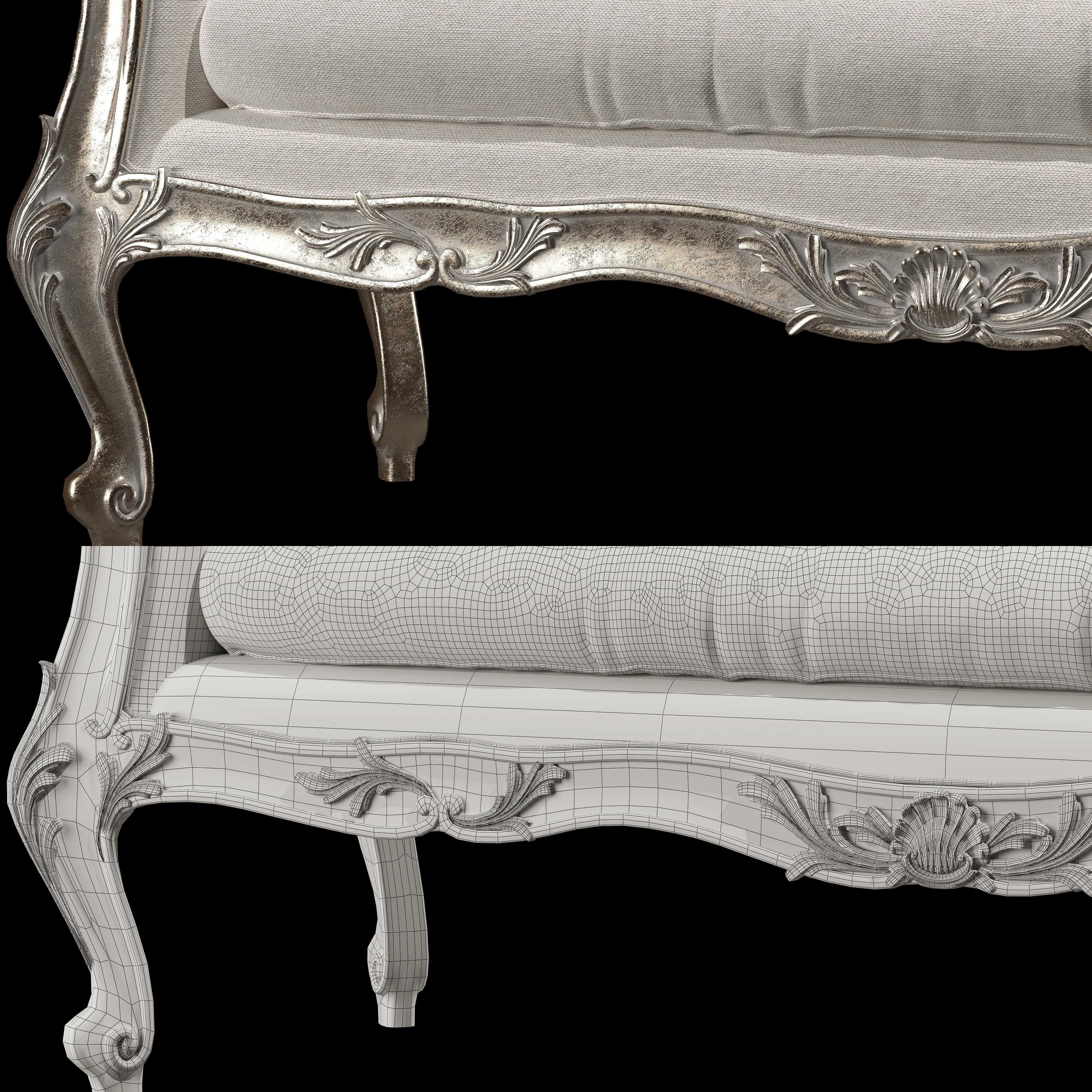 kosovart soft bench 3D model_2