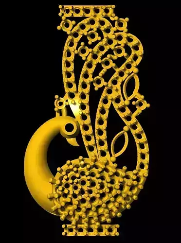 Sidepiece golden peacock