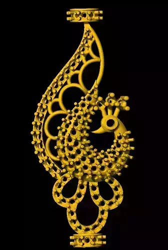 Sidepiece golden peacock