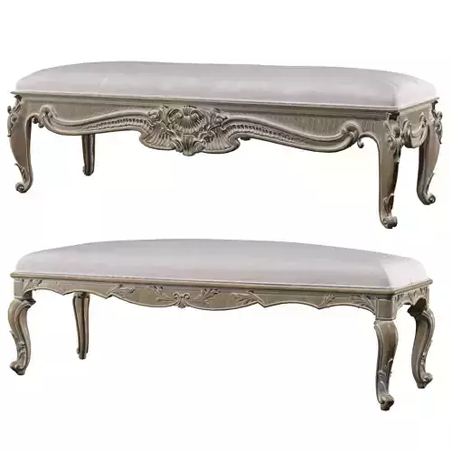 baroque bench 3D model