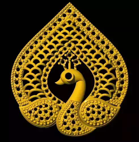 Sidepiece golden peacock