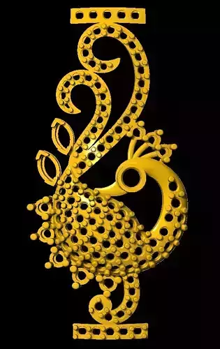 Sidepiece golden peacock