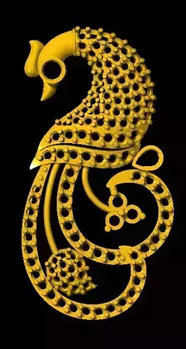 Sidepiece golden peacock logo