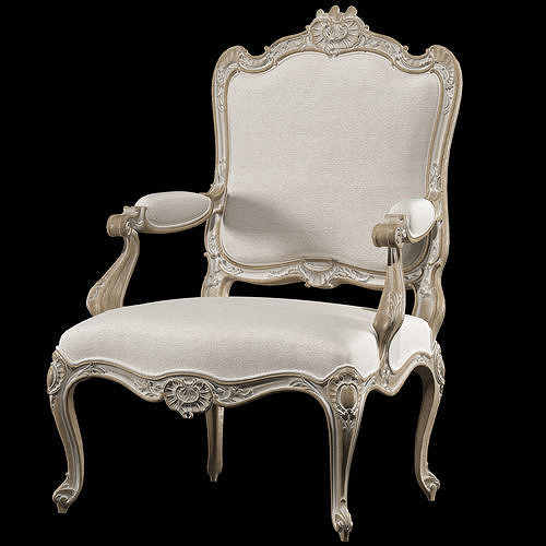 kosovart french sofa and armchair 3D model 4