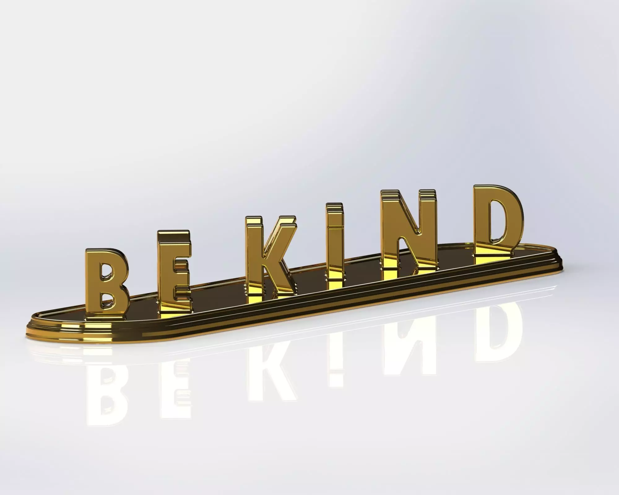 BE GRATEFULE and BE KIND stand for 3D printing 3D print model