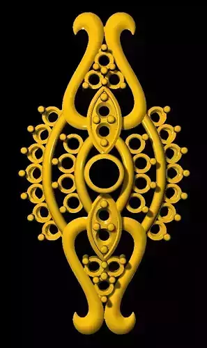 Sidepiece ornate golden design