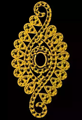 Sidepiece lace embroidery design