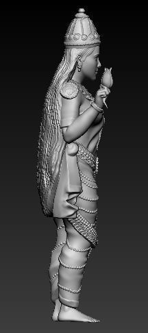 Lakshmi Idol 3D Printable Model 5 3D print model_3