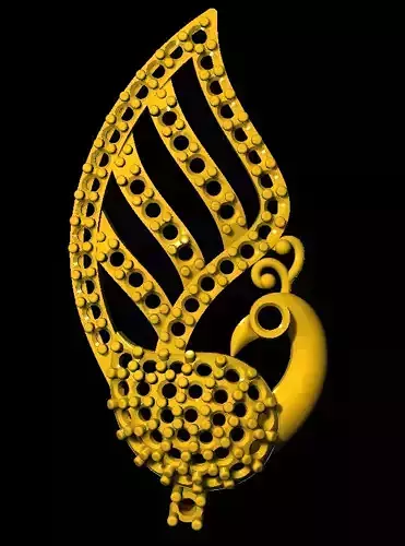 Sidepiece golden peacock