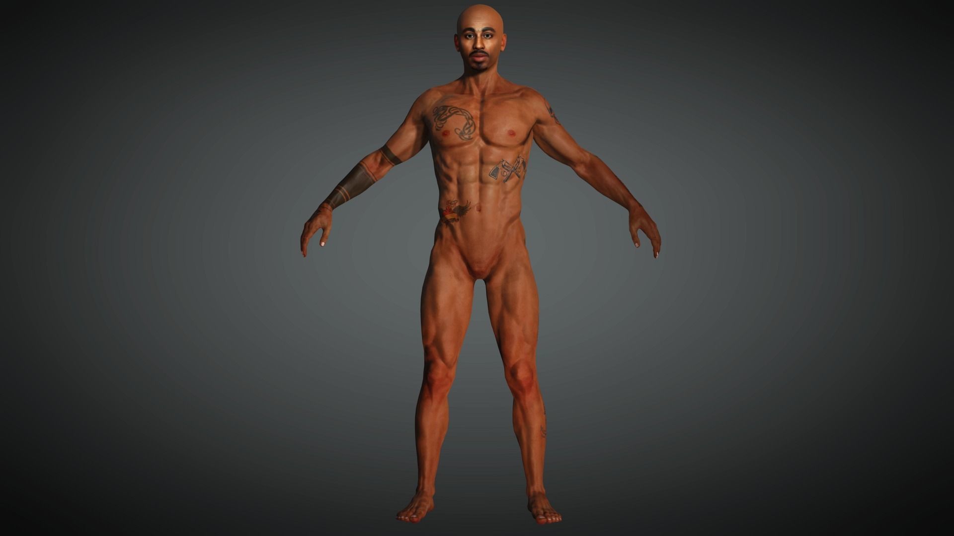 AAA Realistic Male Character 19 Low-poly 3D model_6
