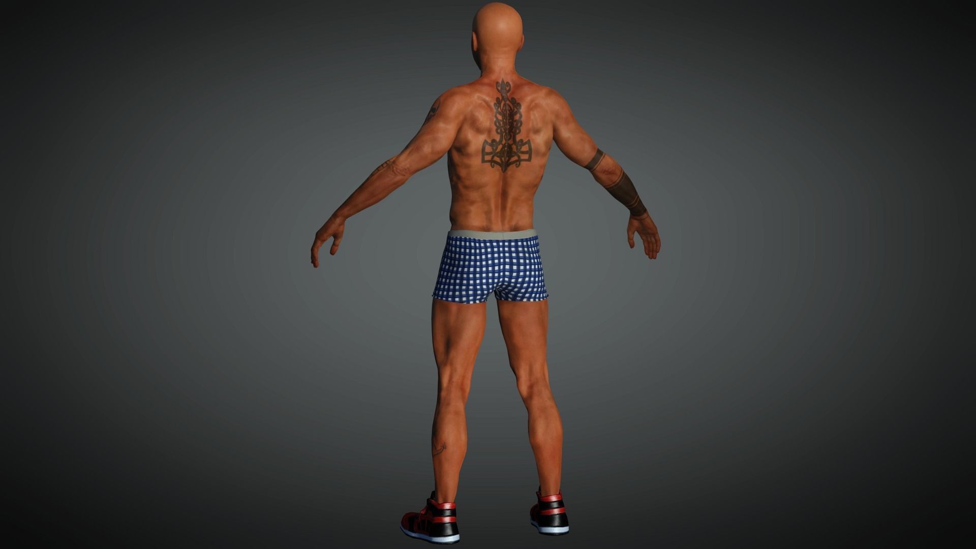 AAA Realistic Male Character 19 Low-poly 3D model_11