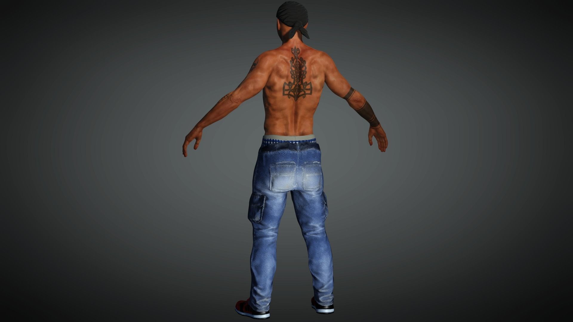 AAA Realistic Male Character 19 Low-poly 3D model_9
