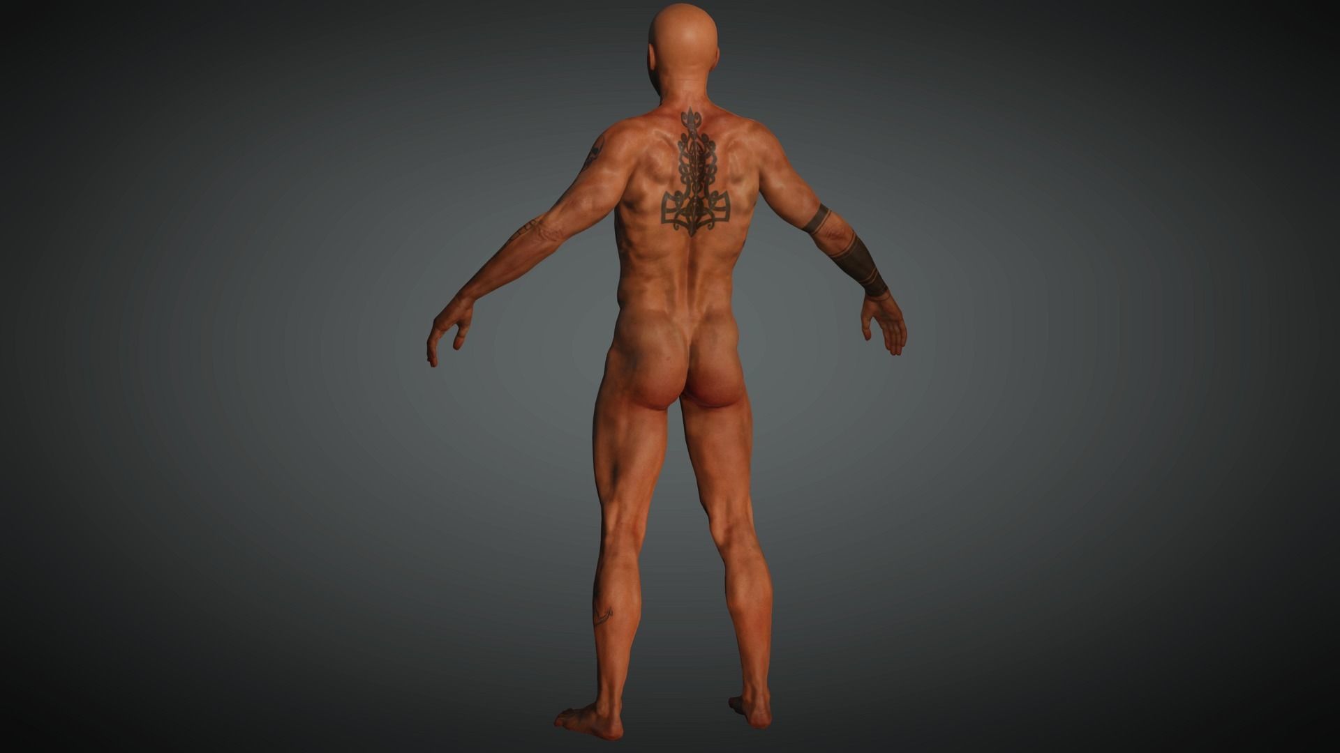 AAA Realistic Male Character 19 Low-poly 3D model_12
