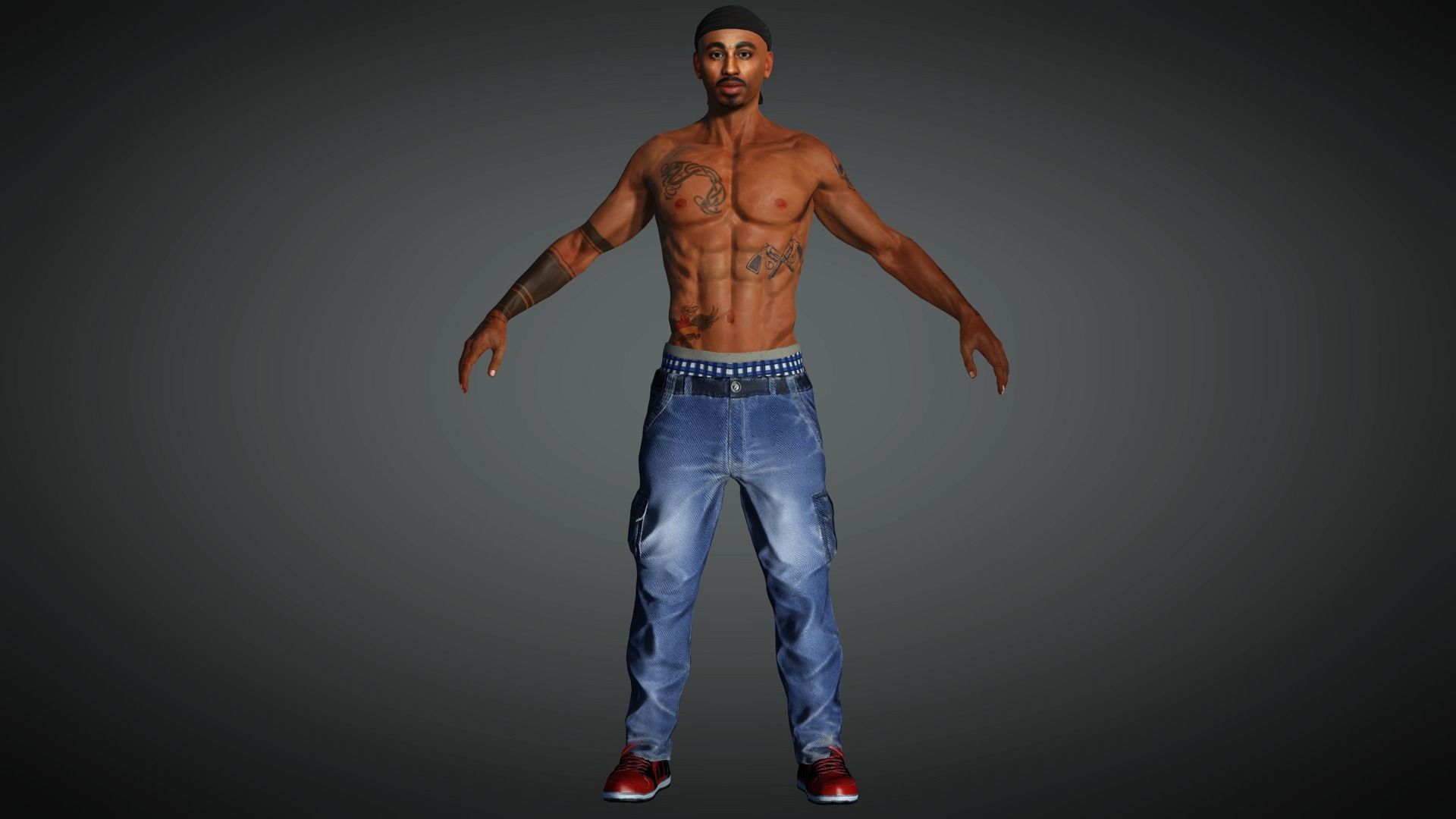AAA Realistic Male Character 19 Low-poly 3D model_3