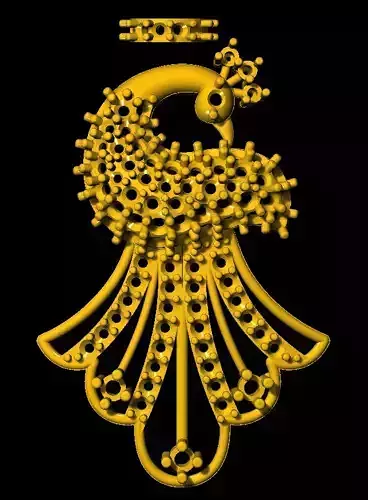 Sidepiece golden peacock