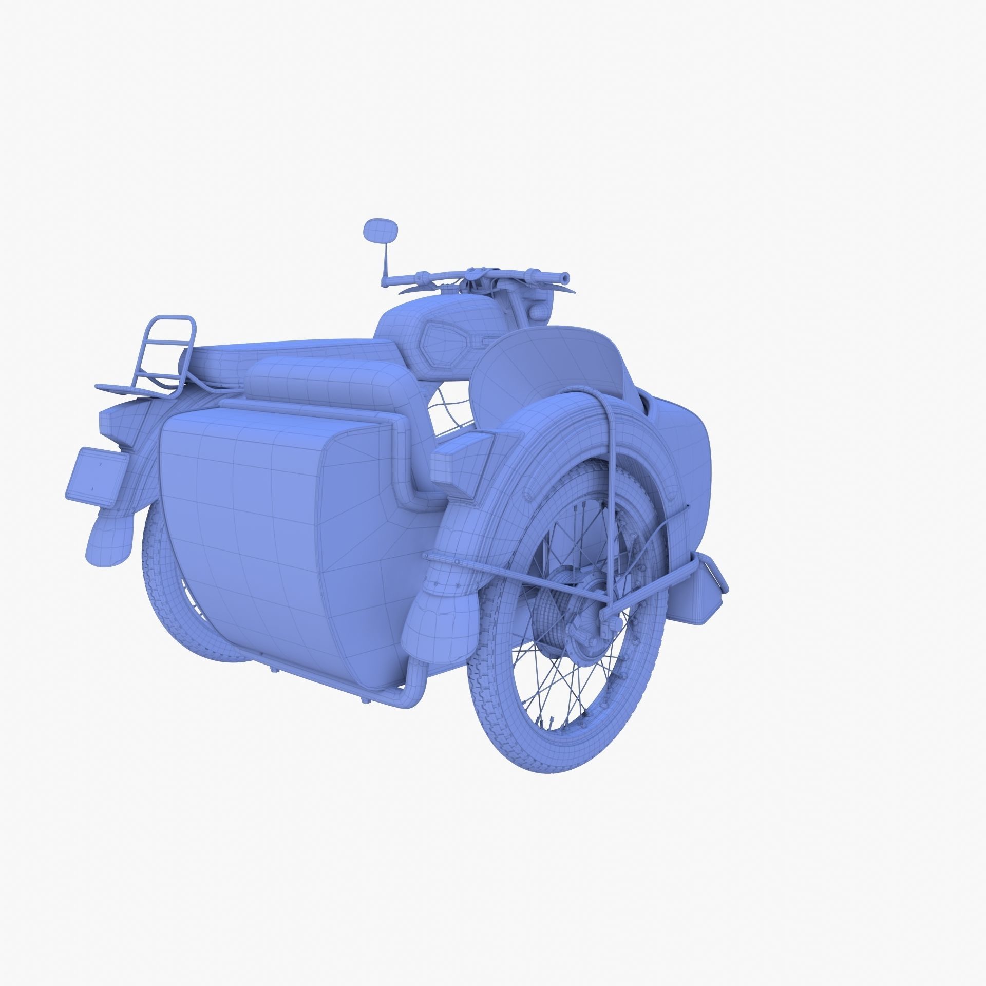Generic motorcycle w sidecar 3D model_15