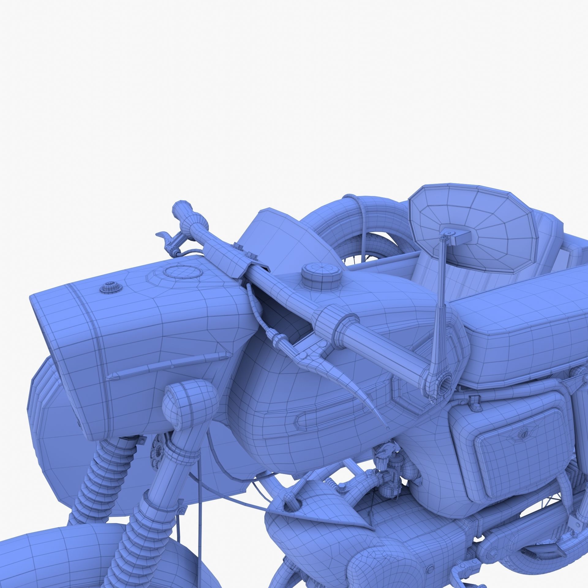 Generic motorcycle w sidecar 3D model_20