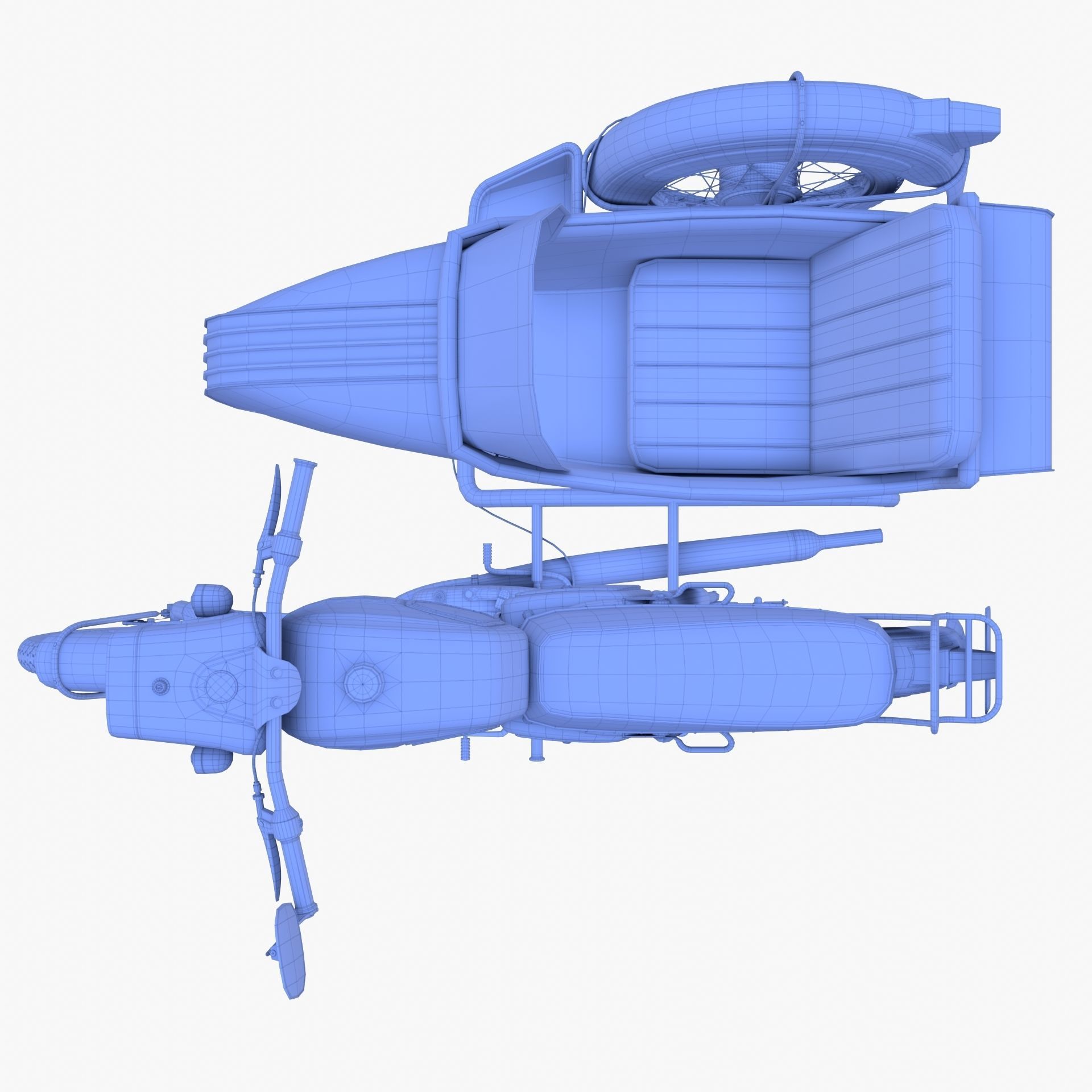 Generic motorcycle w sidecar 3D model_19
