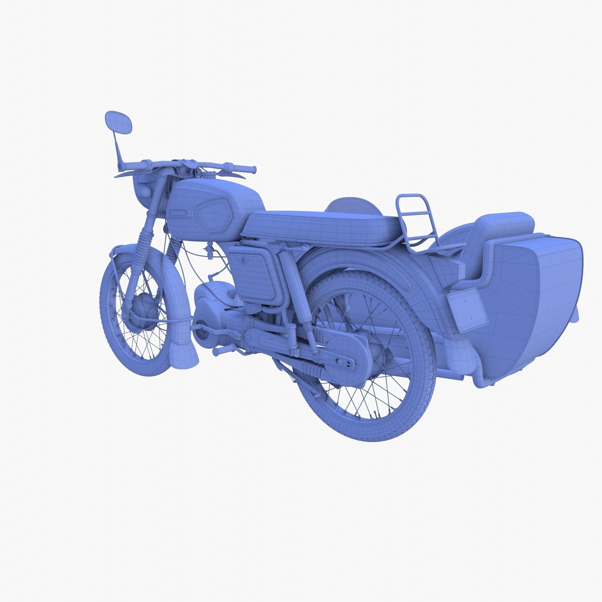 Generic motorcycle w sidecar 3D model_13