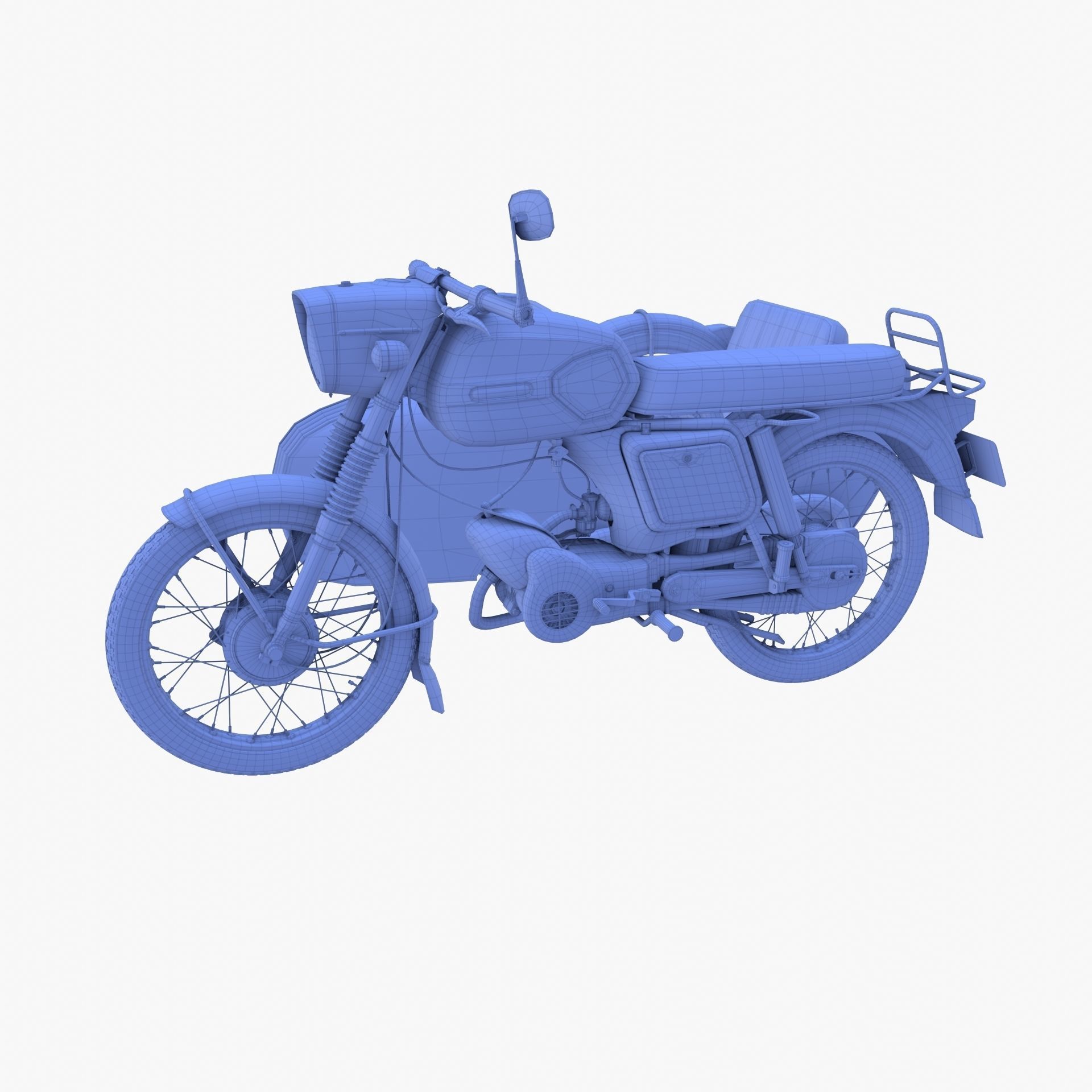 Generic motorcycle w sidecar 3D model_17