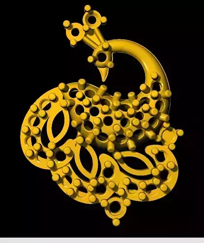 Sidepiece golden peacock