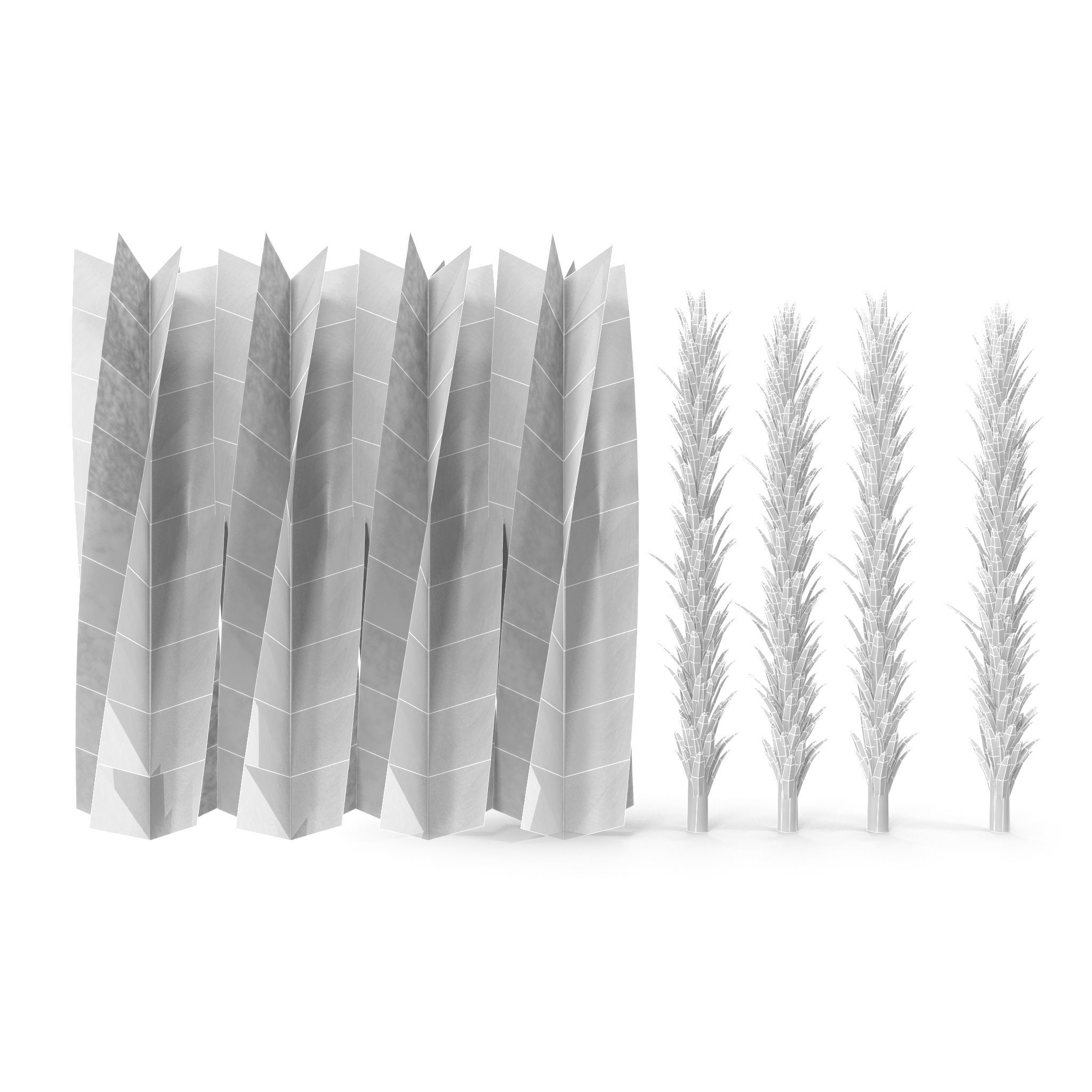 Sphagnum fallax BRANCH Low-poly 3D model_10