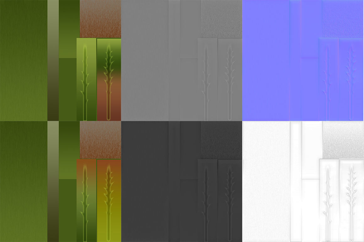 Sphagnum fallax BRANCH Low-poly 3D model_11