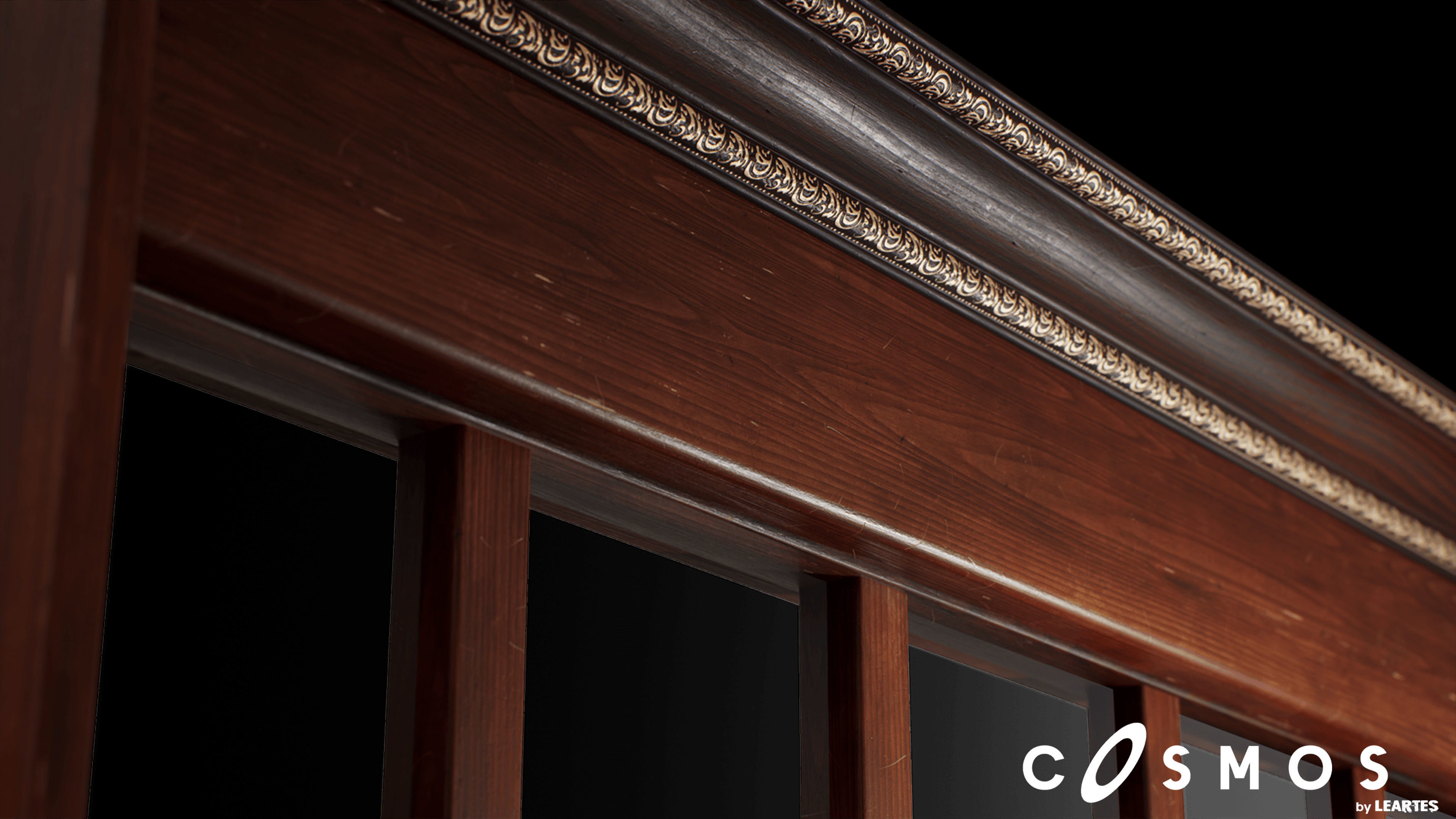 Steampunk Module Double Window Exterior Low-poly 3D model_2