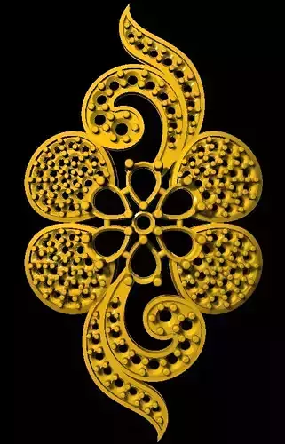 Sidepiece ornate gold design