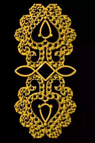 Sidepiece golden ornate design