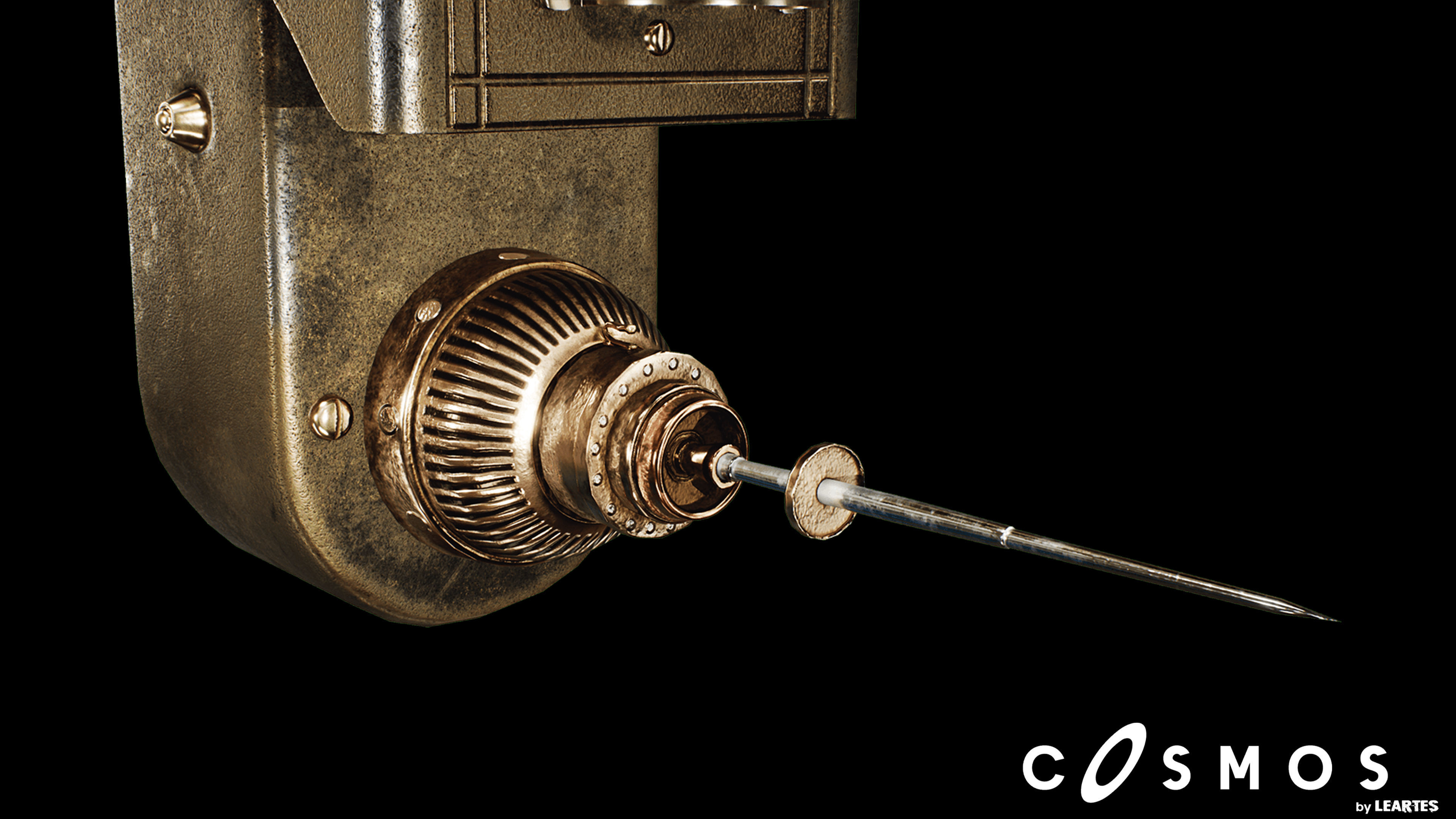 Steampunk Thermometer Low-poly 3D model_3
