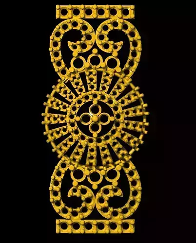 Sidepiece gold ornate design